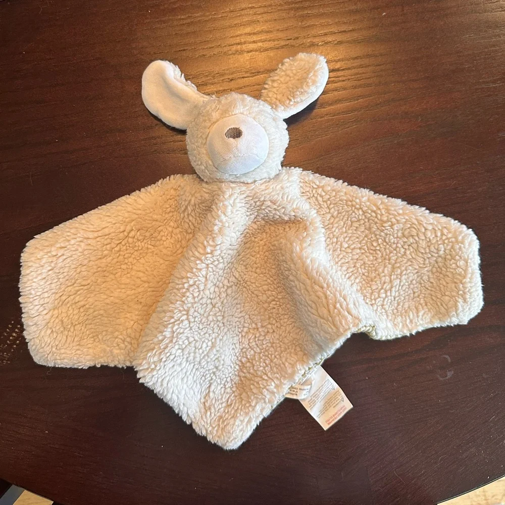 Cream Plush Bunny Security Blanket